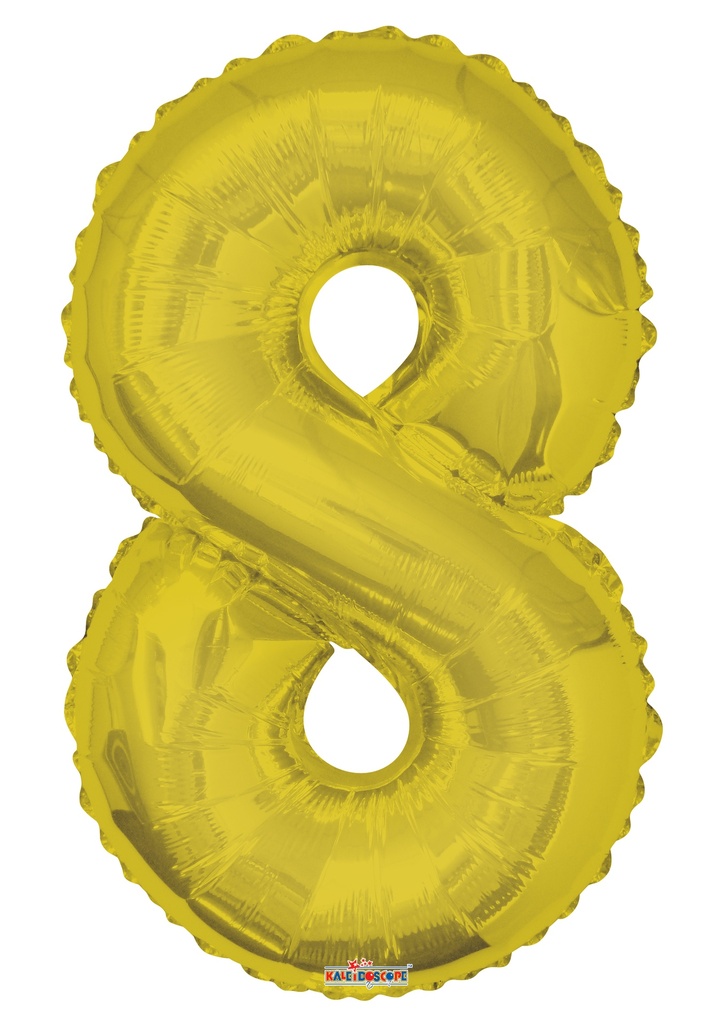 34" Number 8 Gold Kaleidoscope