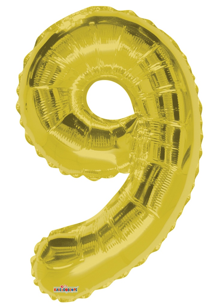 34" Number 9 Gold Kaleidoscope