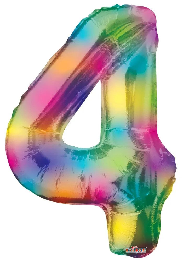 34" Number 4 Rainbow Kaleidoscope