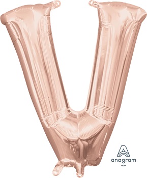 16" Letter V Rose Gold Anagram