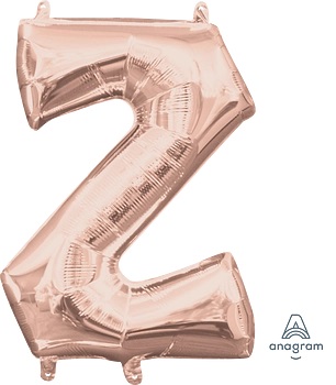 16" Anagram Letter Z Rose Gold
