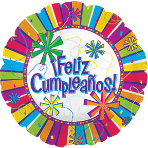 18" Feliz Cumpleaños Color Burst