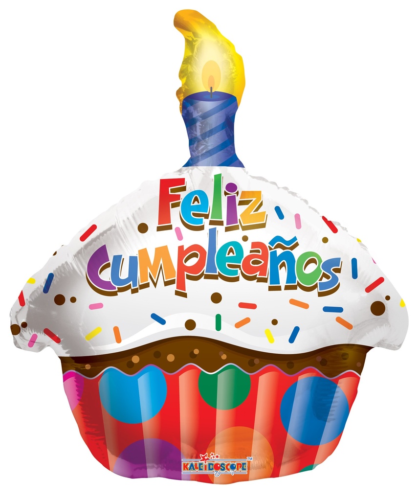 18" Feliz Cumpleaños Cupcake