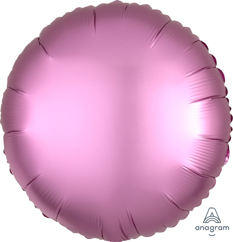 18" Satin Luxe Flamingo Circle Foil Balloon