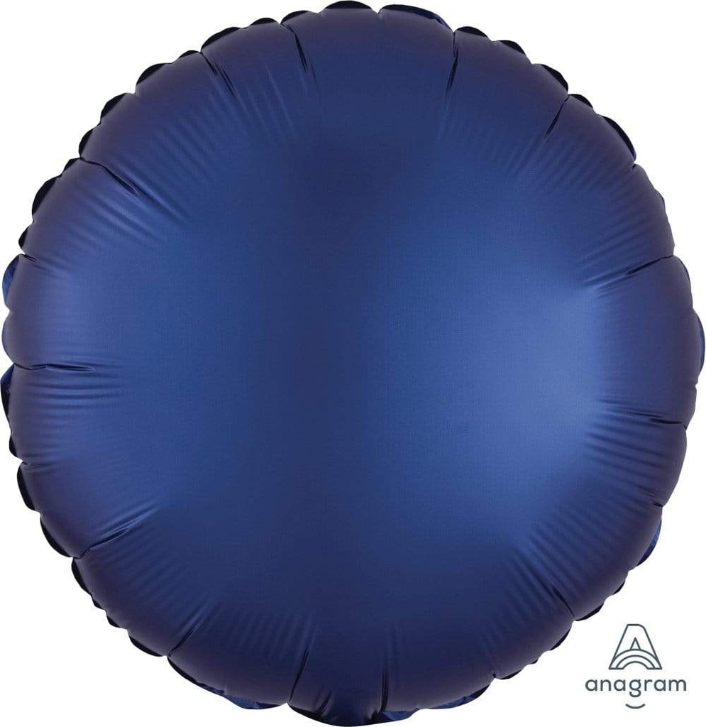 18" Satin Luxe Navy Blue Circle