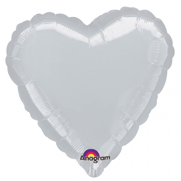 36" Silver Heart