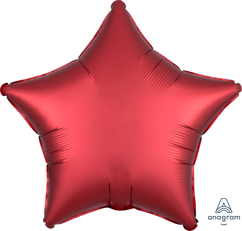 18" Satin Luxe Sangria Star
