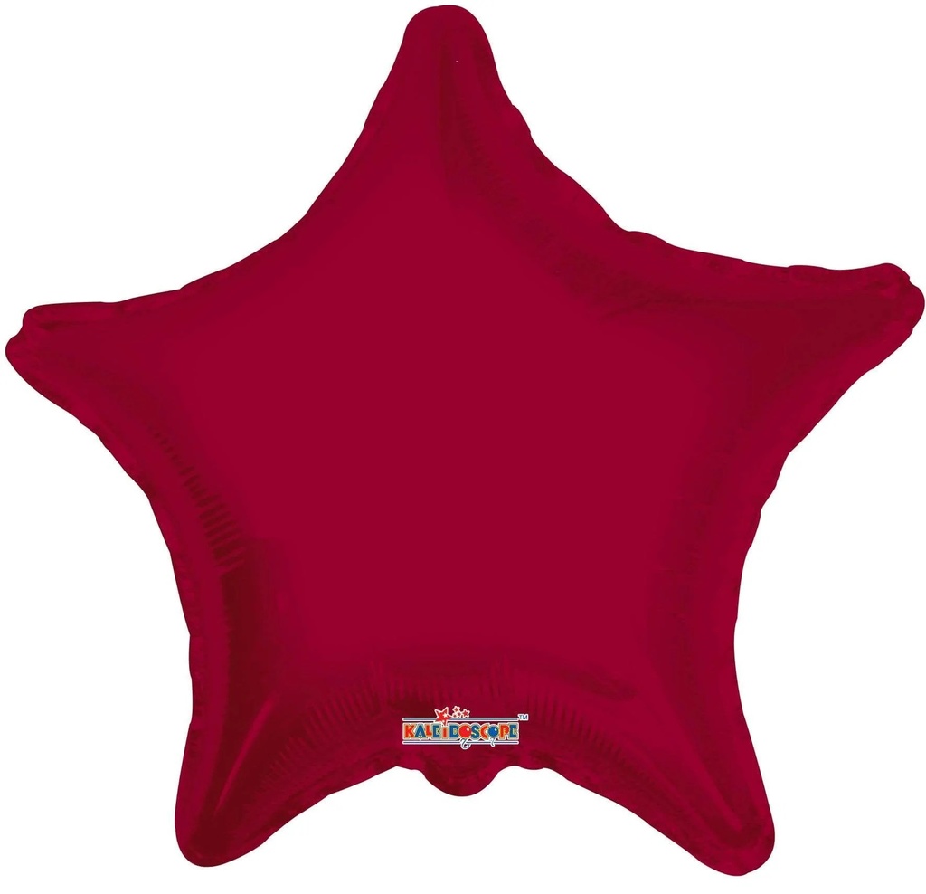 18" Star Burgundy Balloon