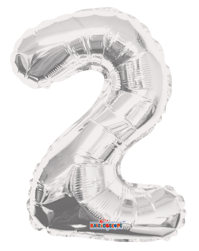 14" Number 2 Silver