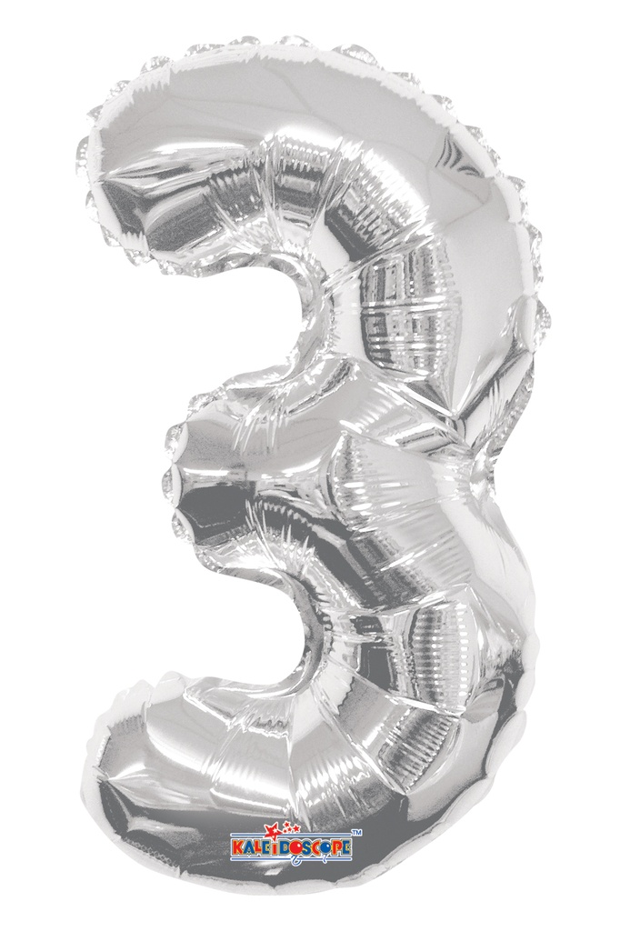 14" Number 3 Silver