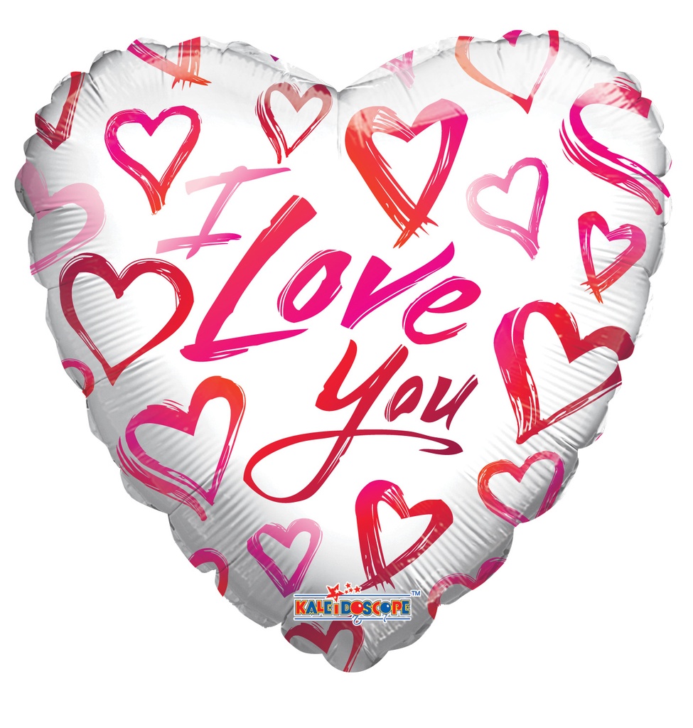 9" Love Sketchy Hearts 2 pcs