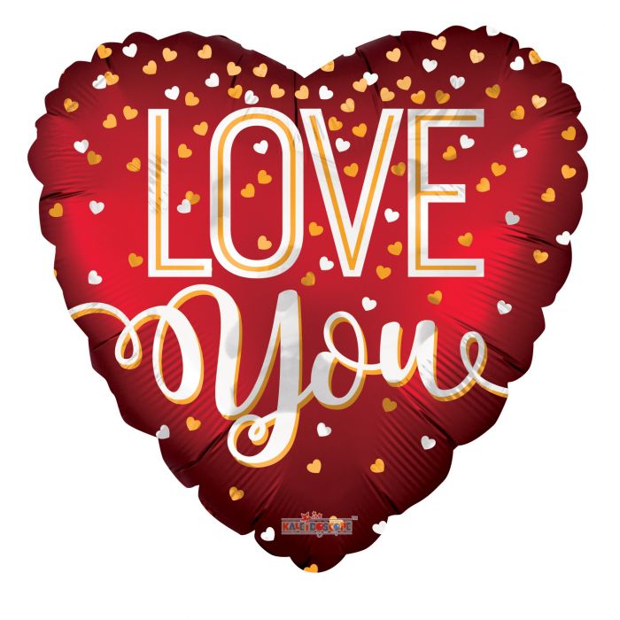 9" Love Confetti Hearts 2 pcs