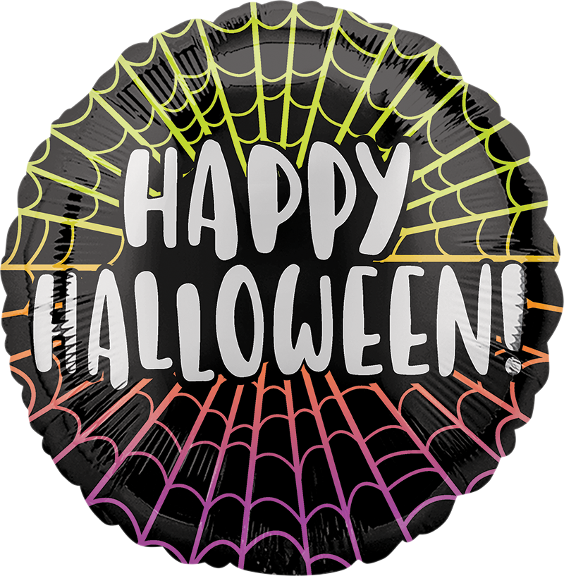 18" Happy Halloween Webs