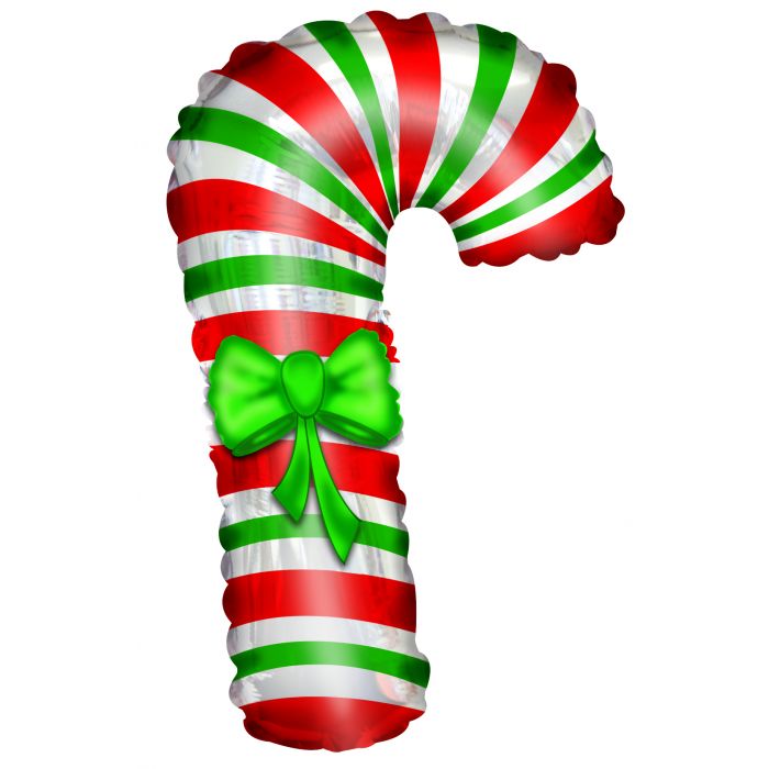 12" Red & Green Candy Cane