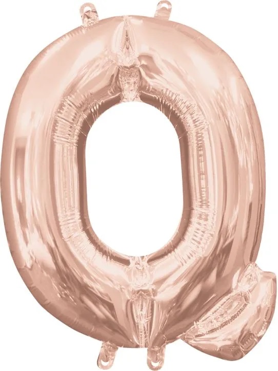 16" Anagram Rose Gold Q Letter