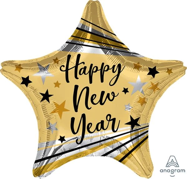 19" HAPPY NEW YEAR BURSTS & STARS