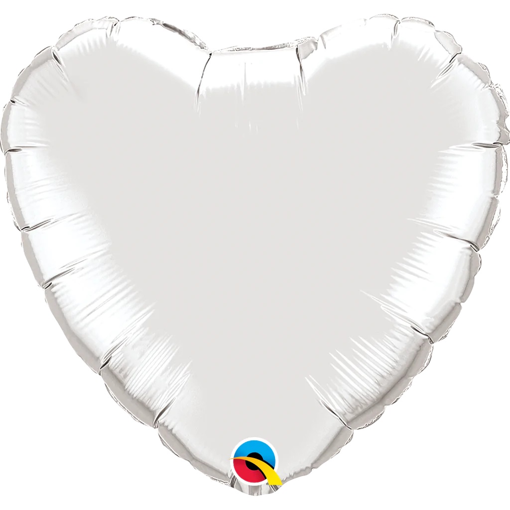 9" Silver Heart