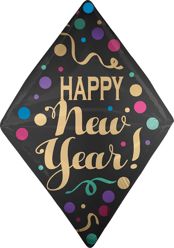 25 Happy New Year Satin Dots Anglez
