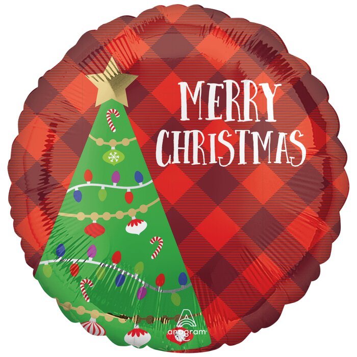 18" Festive Christmas Tree Plaid