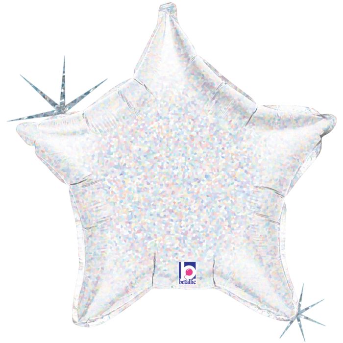 21" Silver Holographic Star