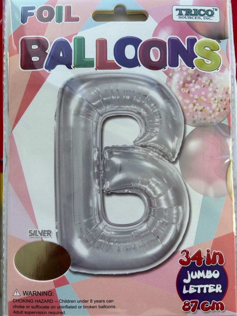34" Silver Letter B TRICO