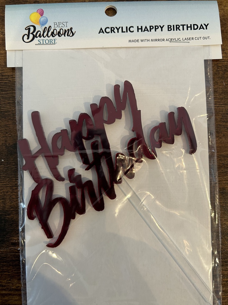 Topper Acrilico Rojo Sangre