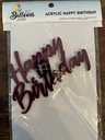Topper Acrilico HBD 14 colores disponibles