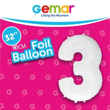 32" Number 5 White Gemar
