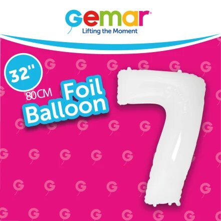 32" Number 7 White Gemar