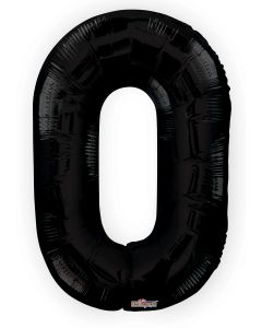 34" Black Number 0