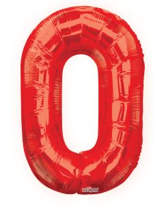34" Red Number 0