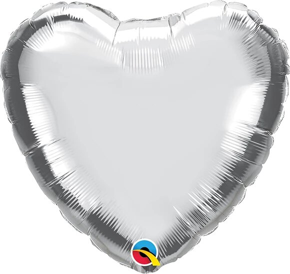 9" Silver Heart
