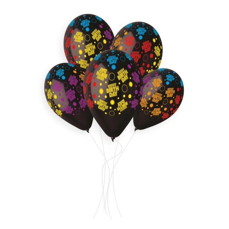 13" GS120 Neon Birthday Bubbles #787  10 pcs