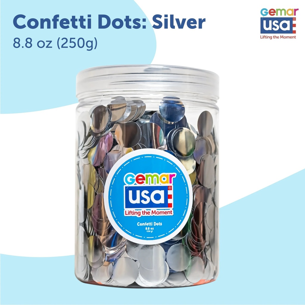 Confetti Jar Silver Metallic (circle ) 25gr