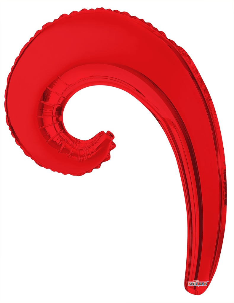 14" Kurly Wave Spiral Red