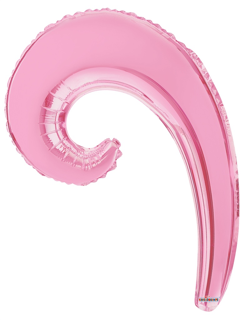 14" Kurly Wave Spiral Pink
