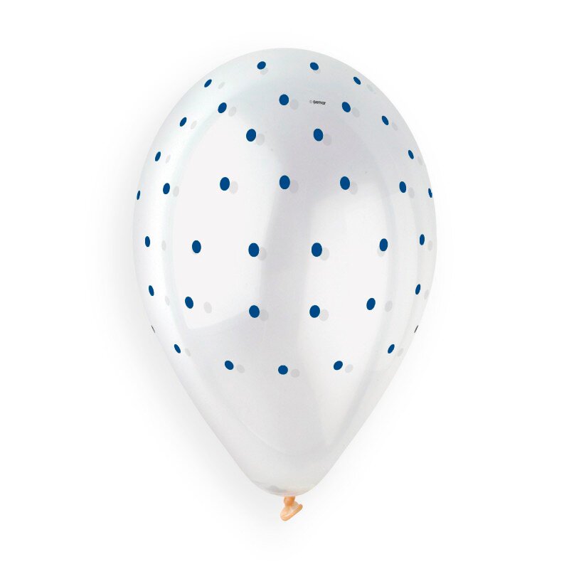 13" GS120 Clear Chic Dots Baby Blue #1051 5 pcs.