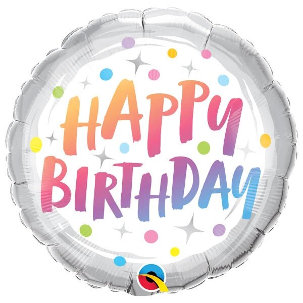 18" Birthday Rainbow Dots