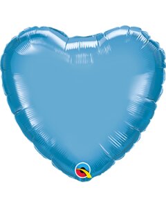 18" Blue Chrome Heart
