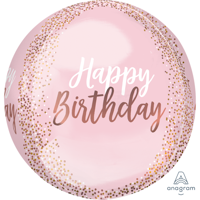16" Blush Birthday Orbz