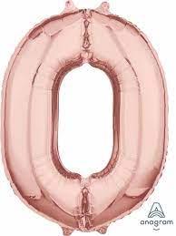 16" Letter O Rose Gold