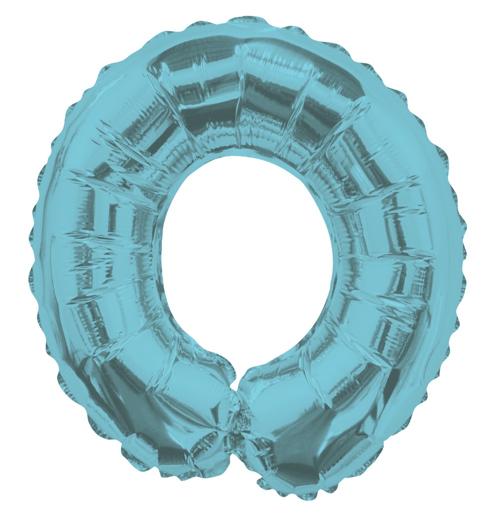 14" Letter O Light Blue Kaleidoscope