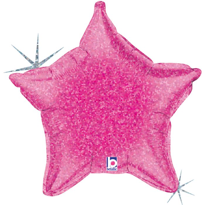 21" Pink Holographic Star