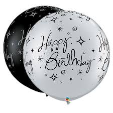 30" Birthday Sparkles & Swirls Qualatex 1 pc