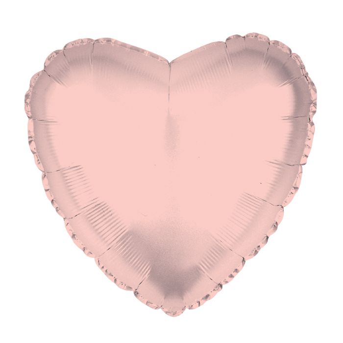 5" Rose Gold Heart 5 pcs