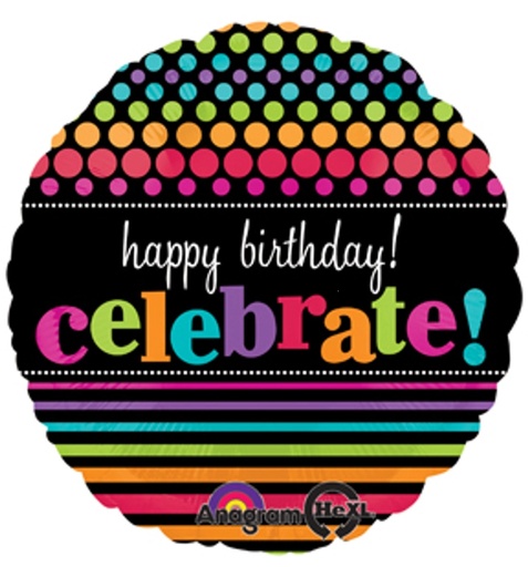 [02663524487901] 17" Party On Celebrate Balloon