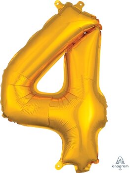[28250] 34" Number 4 Gold Anagram