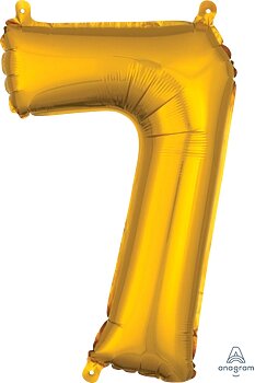 [28256] 34" Number 7 Gold Anagram