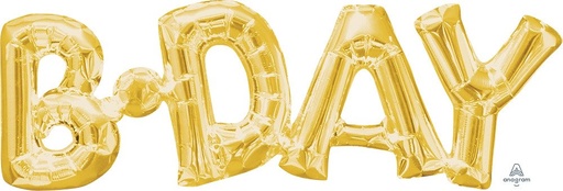 [337568] 26" Phrase Birthday Gold