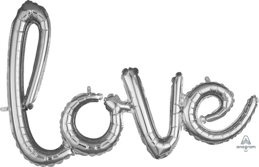 [366958] 31" 'Love' Script in Silver